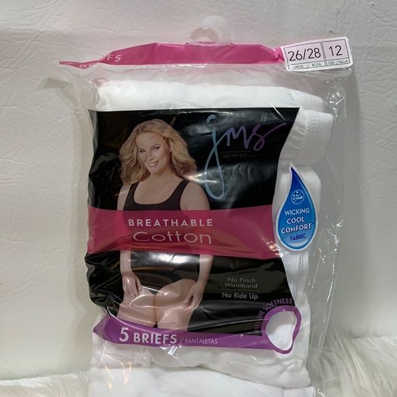 Just My Size Pkg. of 5 Pair Cotton Comfort Panties Various Sizes, New in Package - Picture 2 of 3